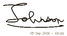 Signature of NGWAYU JOHNSON NGONG
