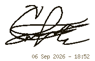 Signature of SHEY LOH (Aunty Yaya)
