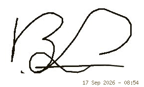 Signature of BRIDGET EBUAN NGWAYU